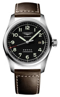 Longines Spirit Automatic COSC Stainless Steel Black Dial Brown Leather Strap Date Mens Watch L3.811.4.53.0 wholesalehk.shop