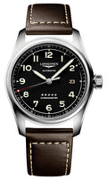 Longines Spirit Automatic COSC Stainless Steel Black Dial Brown Leather Strap Date Mens Watch L3.810.4.53.0 wholesalehk.shop
