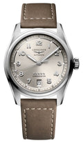 Longines Spirit Automatic COSC Stainless Steel Champagne Dial Beige Leather Strap Date Unisex Watch L3.410.4.63.2 wholesalehk.shop