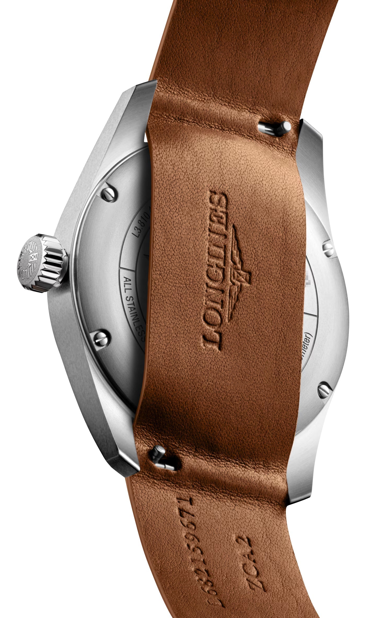 Longines Spirit Prestige Edition Automatic COSC Stainless Steel Black Dial Interchangeable Brown Leather/NATO Strap Date Mens Watch L3.810.4.53.9 wholesalehk.shop