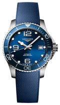 Longines HydroConquest Automatic Stainless Steel Blue Dial Blue Rubber Strap Date Divers Mens Watch L3.780.4.96.9 wholesalehk.shop
