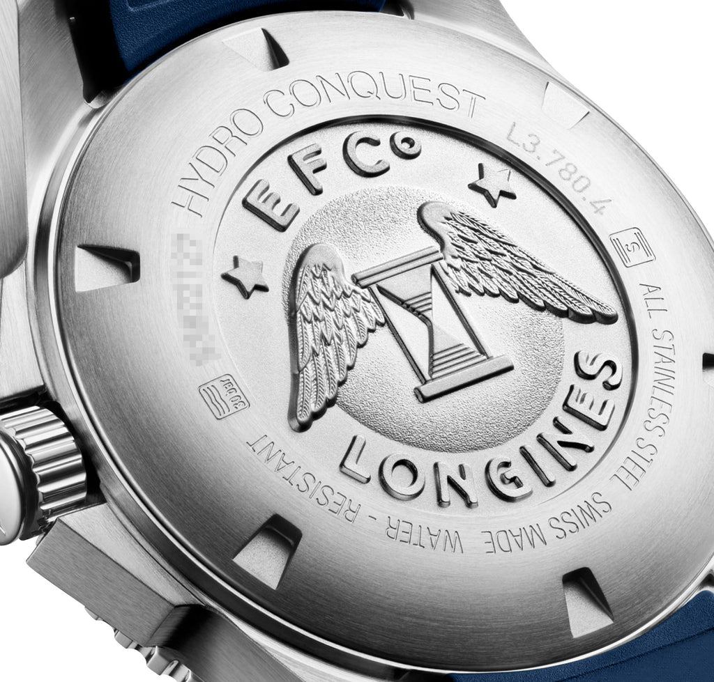 Longines HydroConquest Automatic Stainless Steel Blue Dial Blue Rubber Strap Date Divers Mens Watch L3.780.4.96.9 wholesalehk.shop