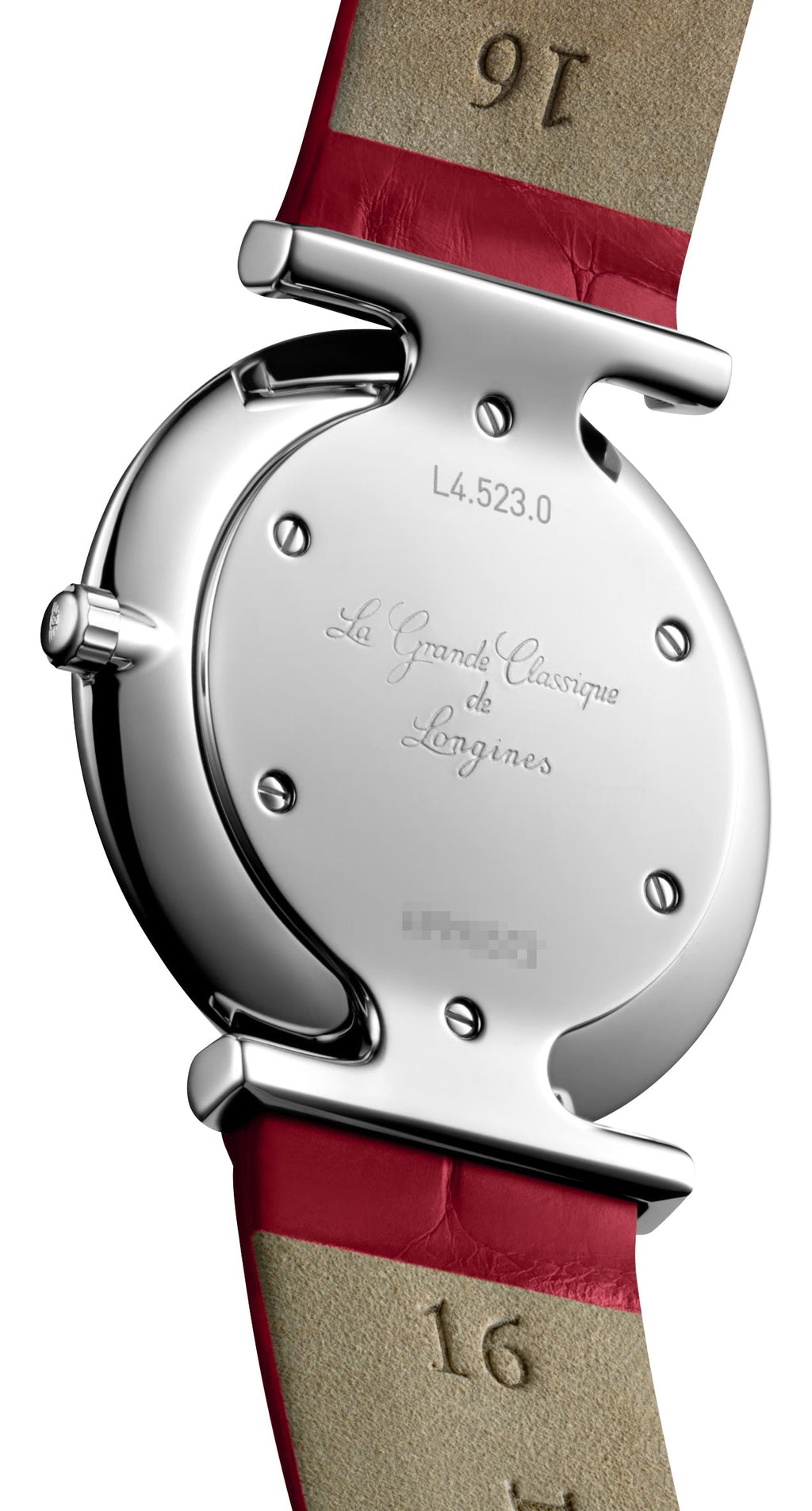 Longines La Grande Classique Monochrome Stainless Steel Red Dial Red Leather Strap Diamonds Quartz Womens Watch L4.523.0.91.2 wholesalehk.shop