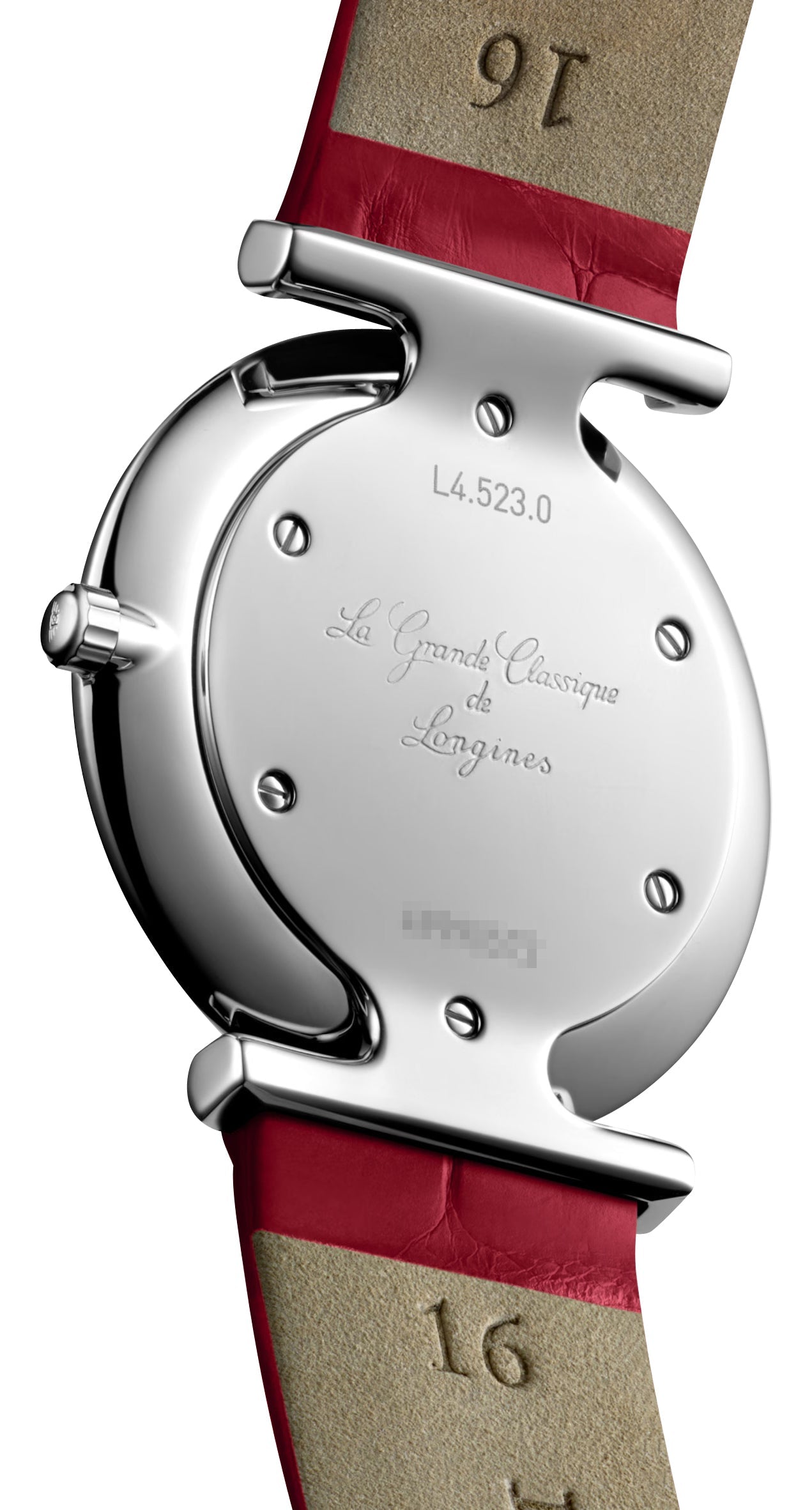 Longines La Grande Classique Monochrome Stainless Steel Red Dial Red Leather Strap Diamonds Quartz Womens Watch L4.523.0.91.2 wholesalehk.shop