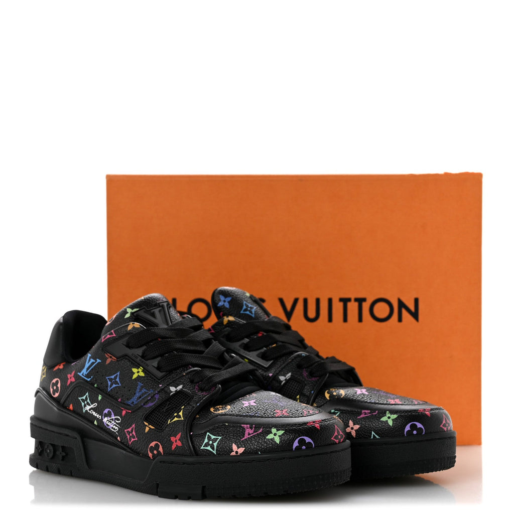 LV X TM Calfskin Monogram Multicolor Womens LV Trainer Sneakers 37.5 Black £¨ Direct shipment via from wholesalehk.shop