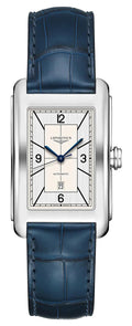 Longines DolceVita Automatic Stainless Steel Silver Dial Blue Leather Strap Date Unisex Watch L5.757.4.73.9 wholesalehk.shop