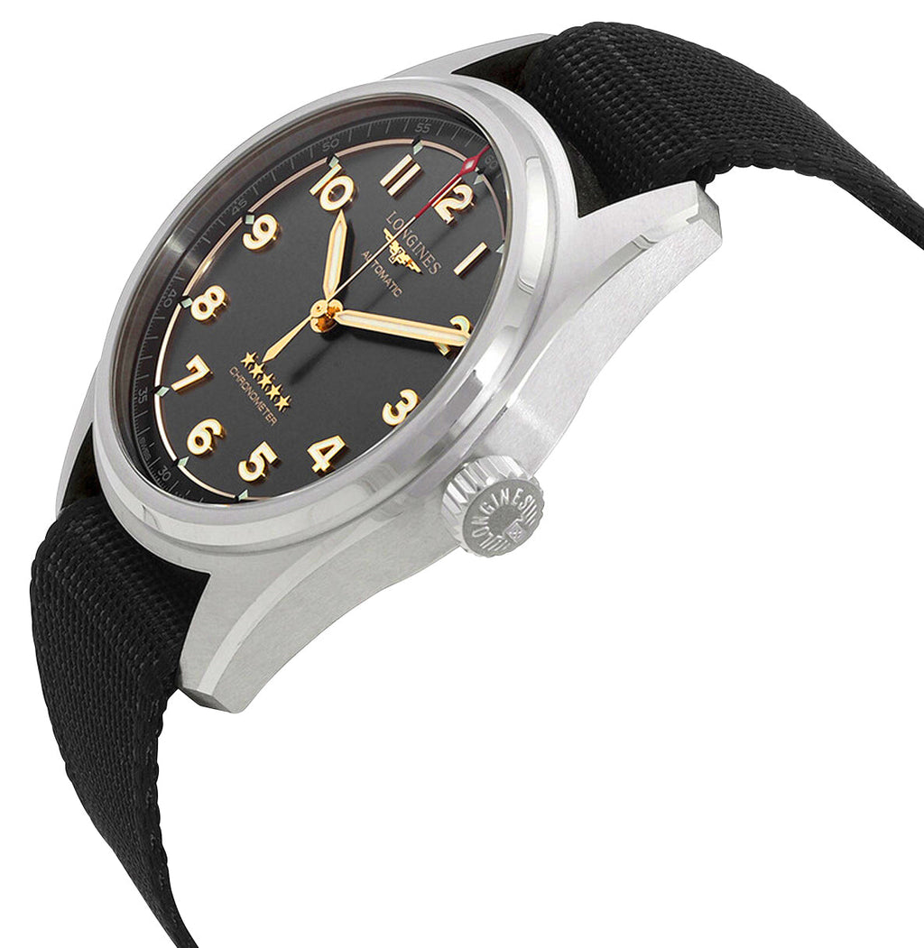 Longines Spirit Automatic COSC Titanium Gray Dial Black Nylon Strap Mens Watch L3.810.1.53.2 wholesalehk.shop