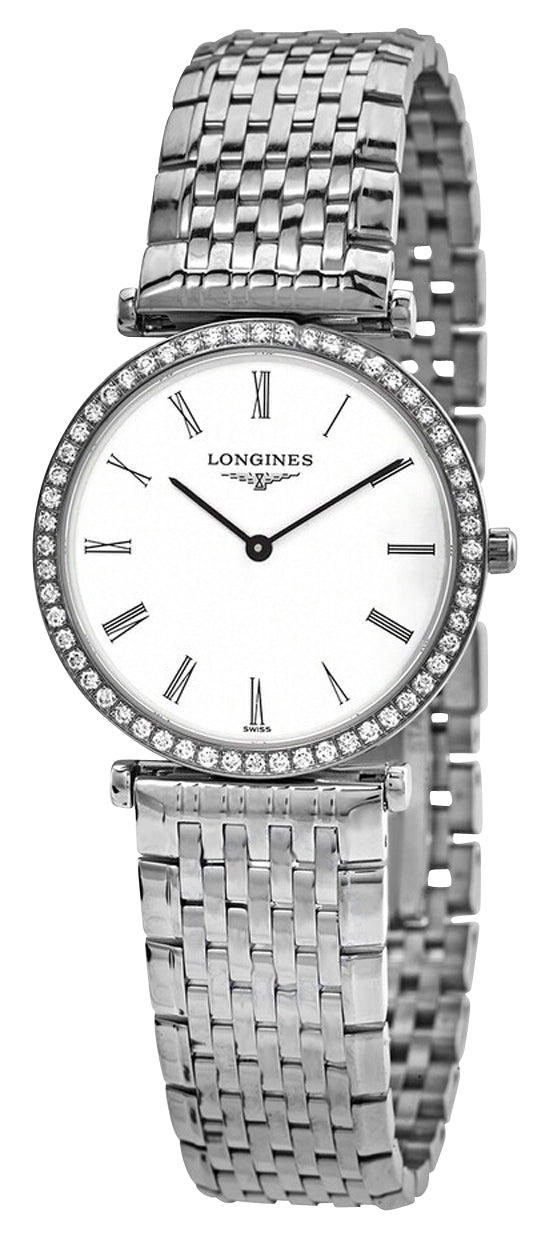 Longines La Grande Classique Stainless Steel White Dial Diamonds Quartz Womens Watch L4.513.0.11.6 wholesalehk.shop