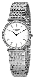 Longines La Grande Classique Stainless Steel White Dial Diamonds Quartz Womens Watch L4.513.0.11.6 wholesalehk.shop