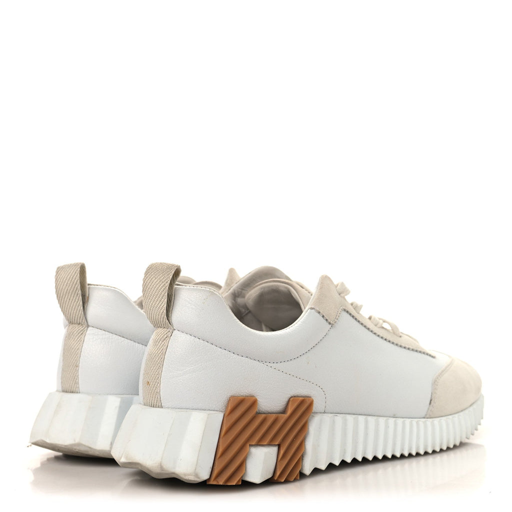 Calfskin Suede Goatskin Bouncing Sneakers 39 White wholesalehk.shop