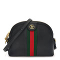 Calfskin GG Web Small Ophidia Dome Shoulder Bag Black wholesalehk.shop