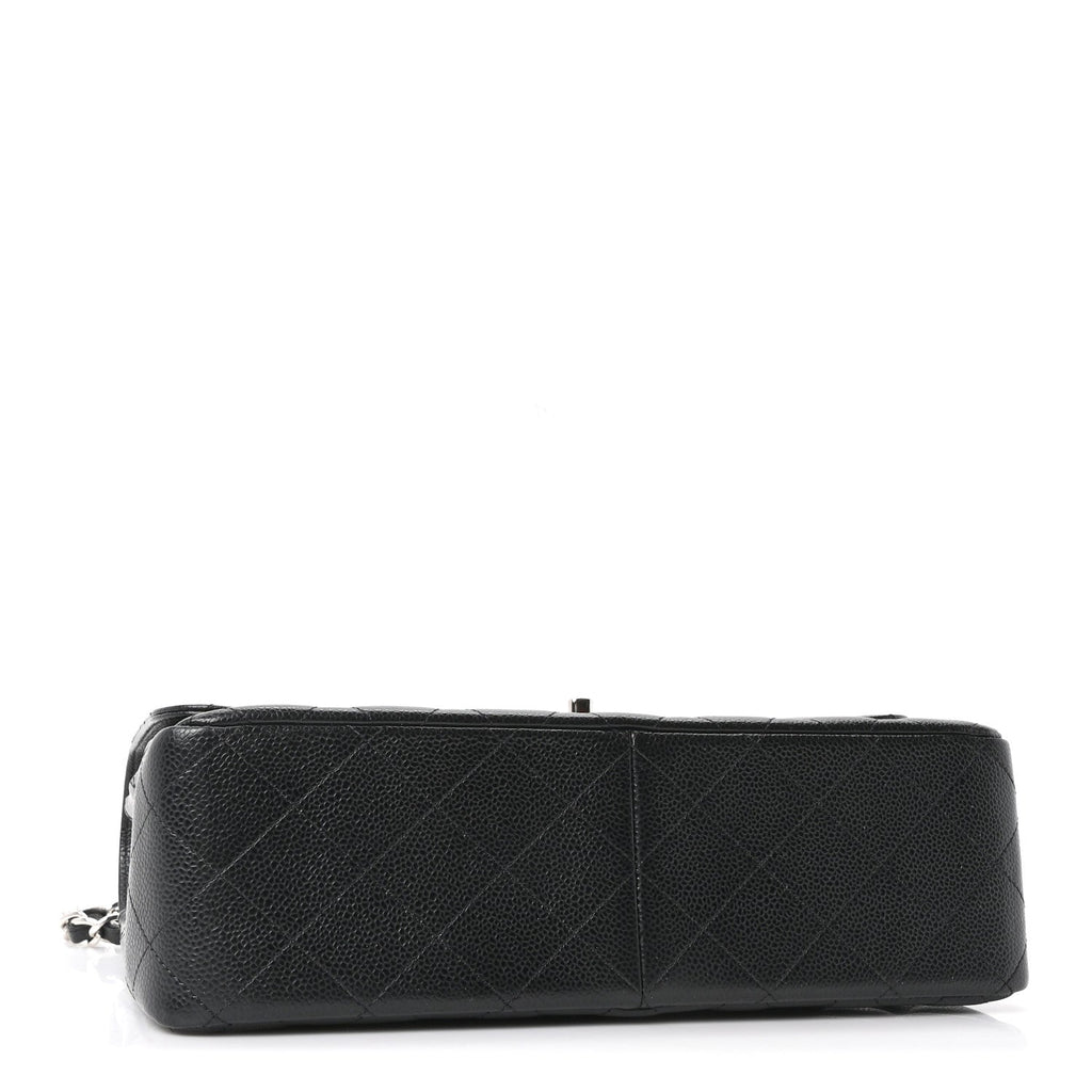Caviar Quilted Jumbo Double Flap Black wholesalehk.shop