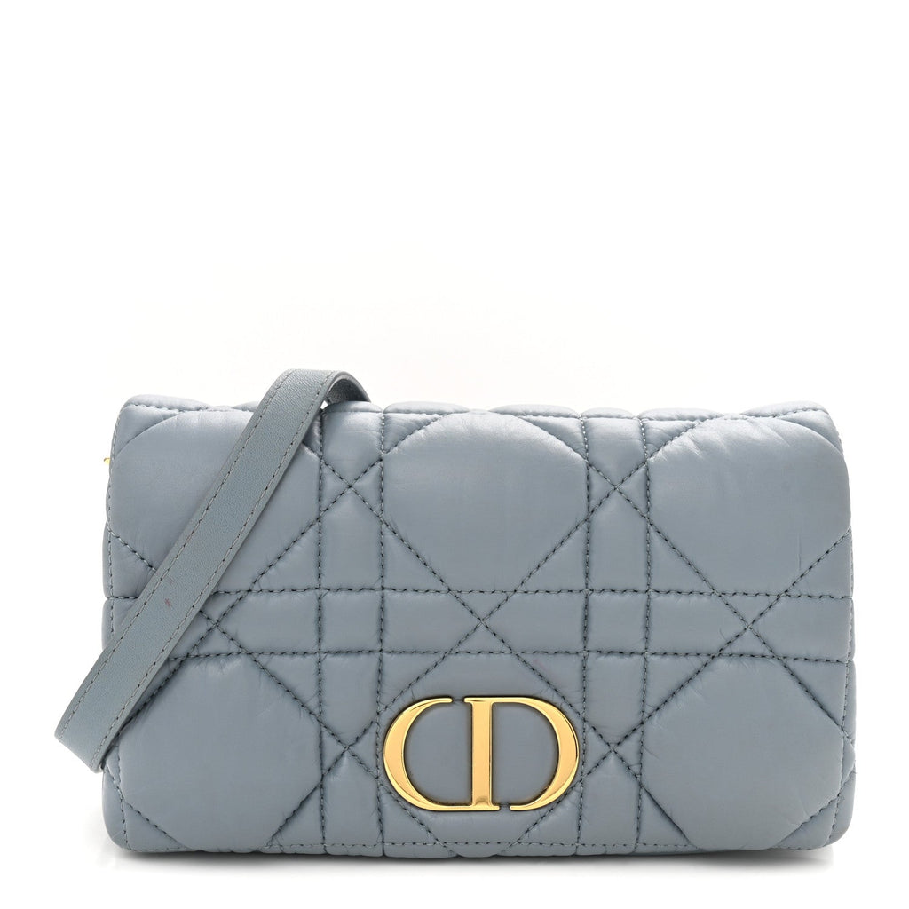 Lambskin Macrocannage Mini Dior Caro Bag Cloud Blue wholesalehk.shop