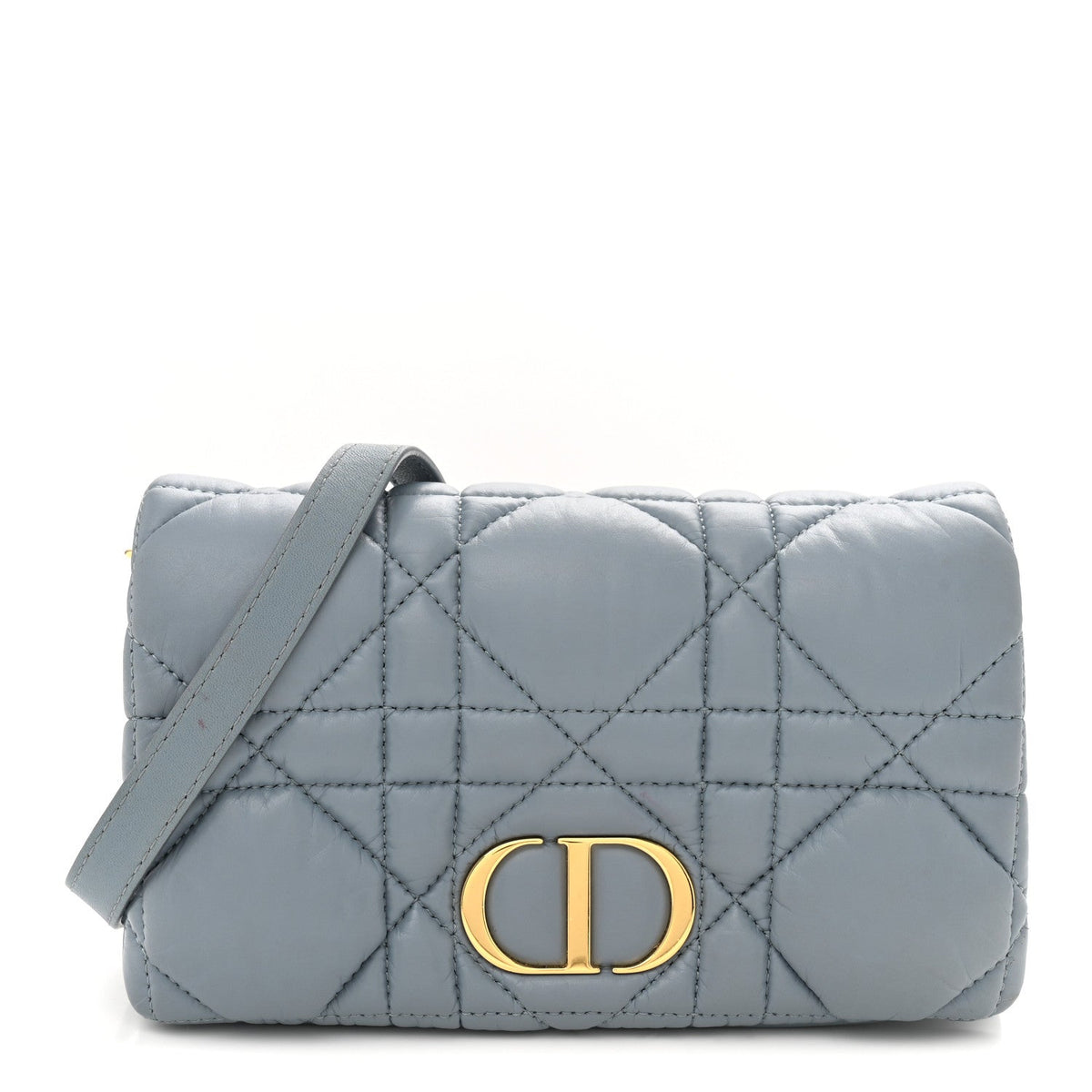 Lambskin Macrocannage Mini Dior Caro Bag Cloud Blue wholesalehk.shop