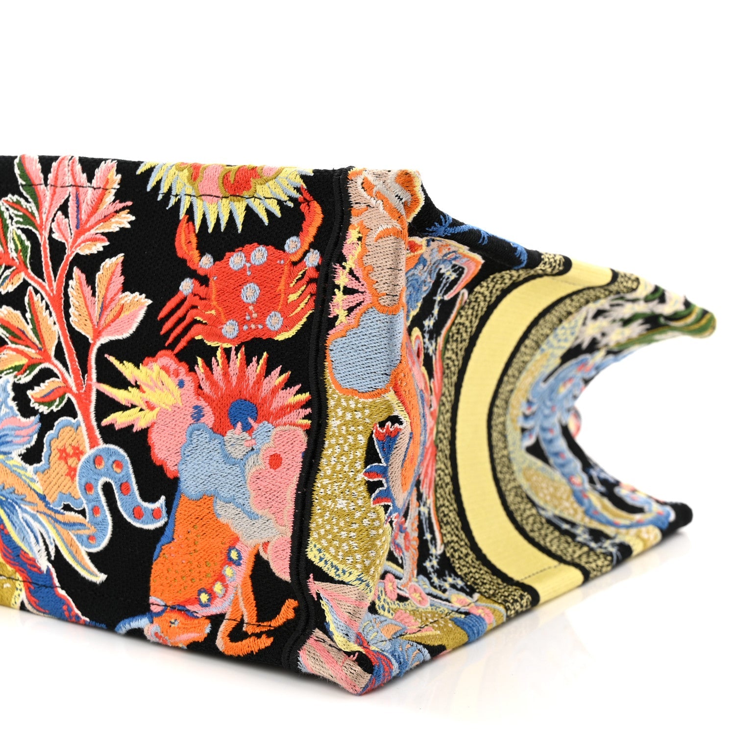 Canvas Zodiac Fantastico Embroidered Medium Book Tote Black Multicolor £¨ Direct shipment via from wholesalehk.shop