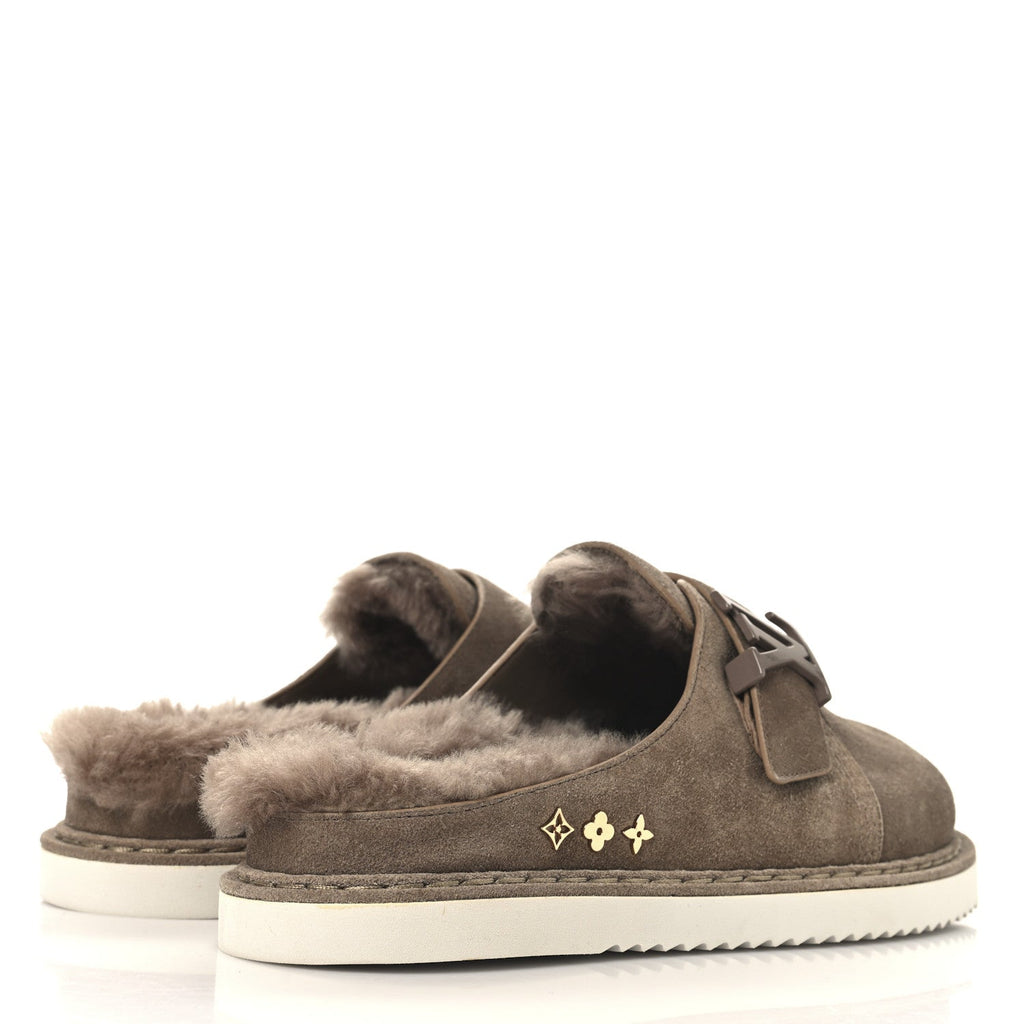 Monogram Fur LV Easy Mens Mule 6 Brown £¨ Direct shipment via from wholesalehk.shop