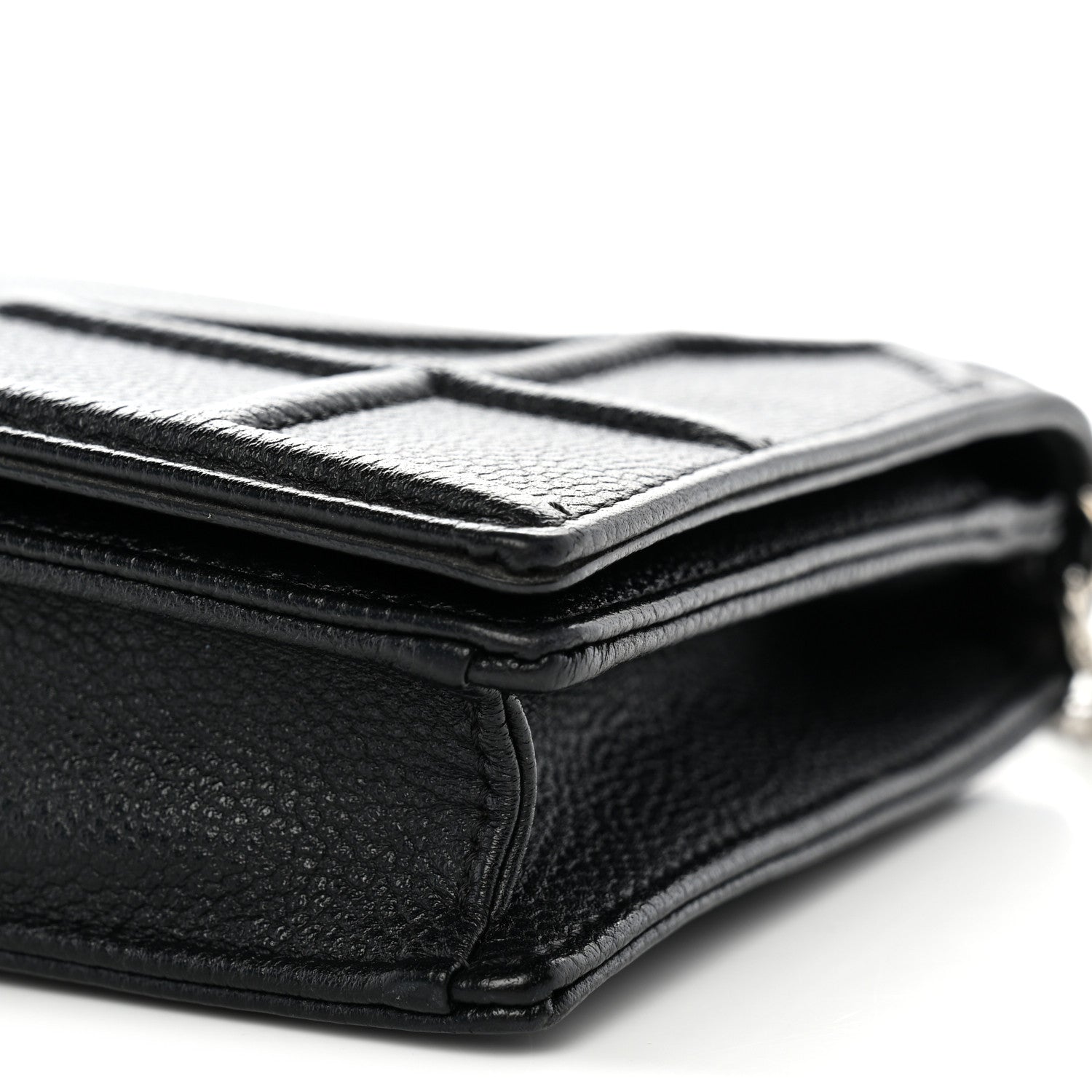 Grained Calfskin Diorama Wallet on Chain Pouch Black ¡§ Direct shipment via from wholesalehk.shop