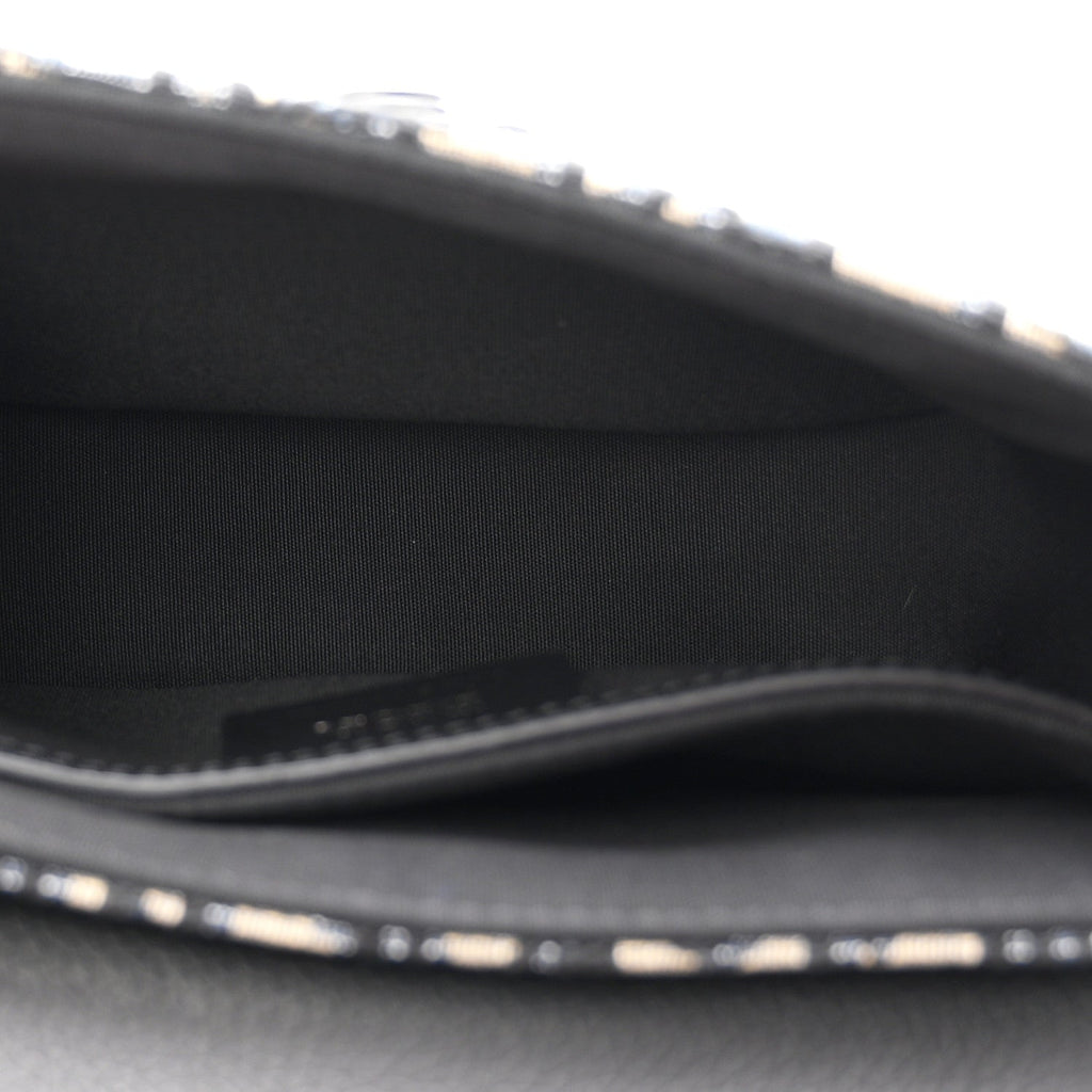 Grained Calfskin Oblique Mini Saddle Messenger Bag With Flap Beige Black wholesalehk.shop