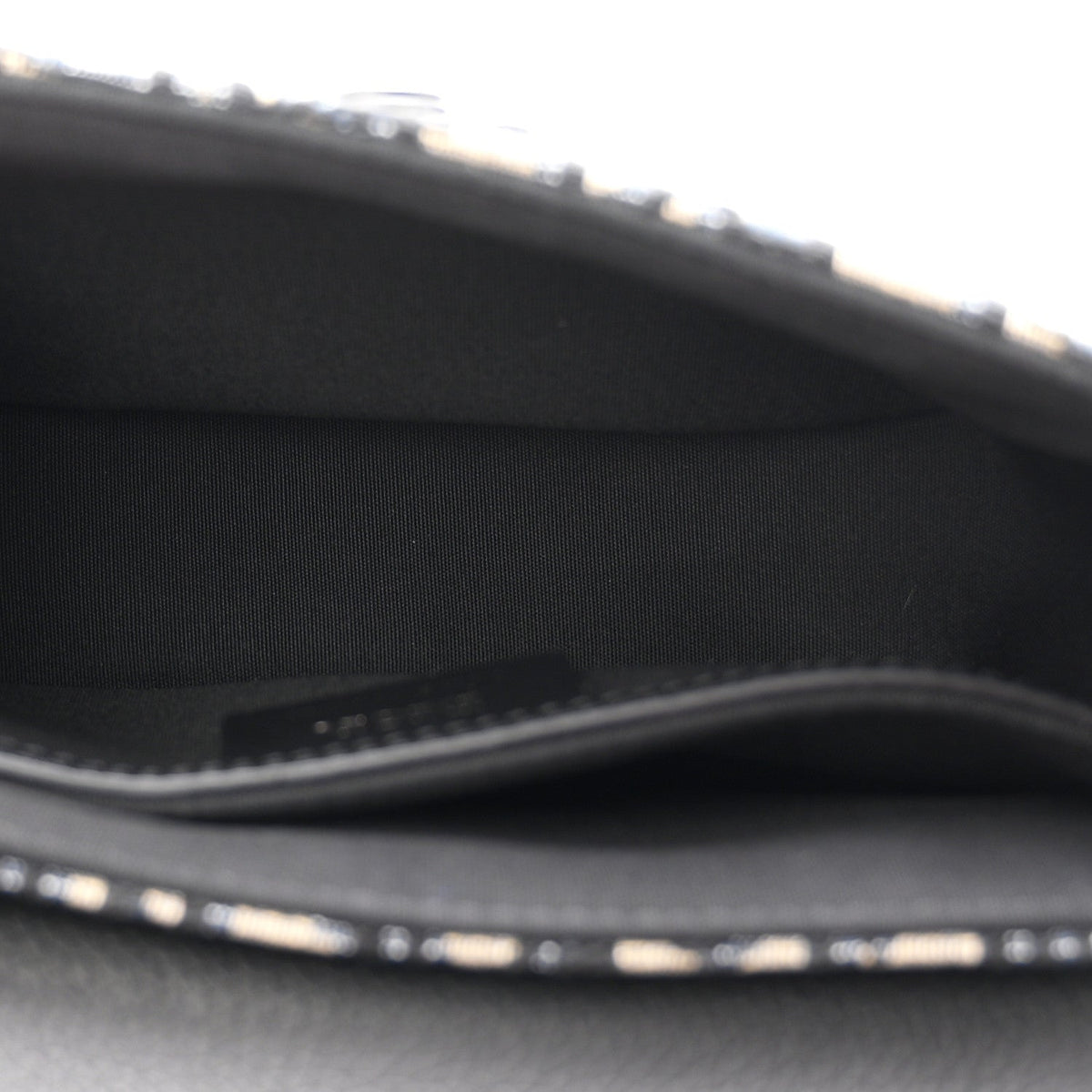Grained Calfskin Oblique Mini Saddle Messenger Bag With Flap Beige Black wholesalehk.shop