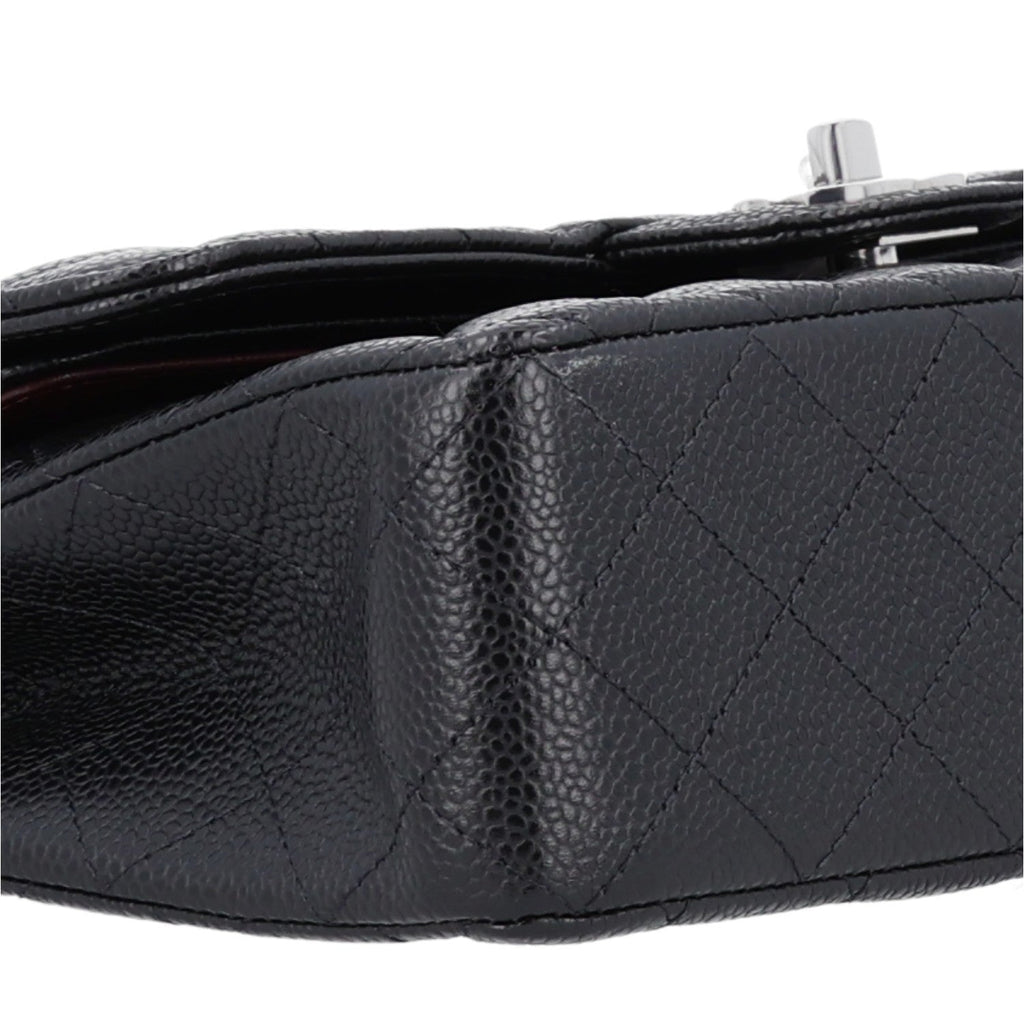 Caviar Quilted Small Double Flap Black wholesalehk.shop