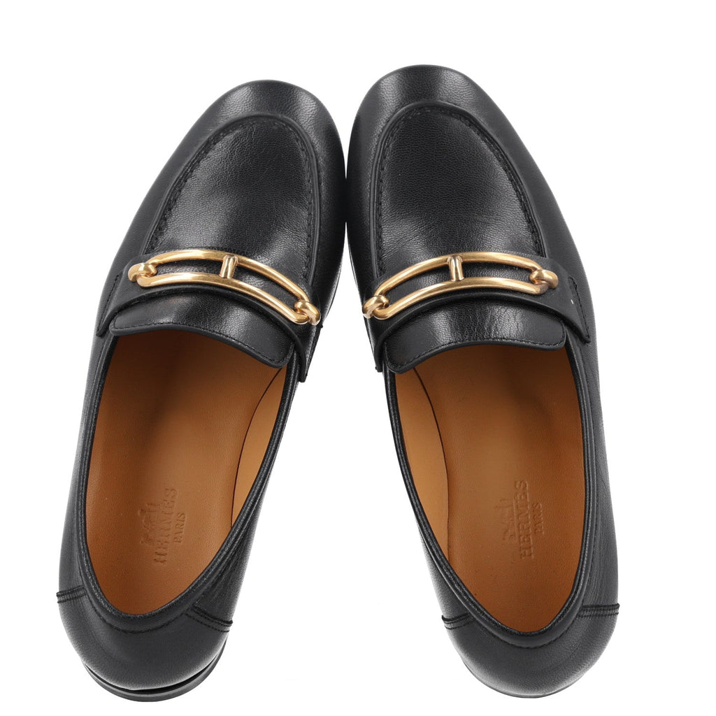 Calfskin Womens Colette Loafers 35 Black wholesalehk.shop