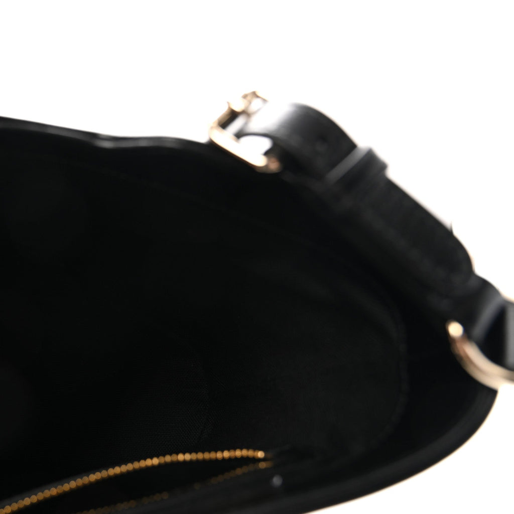 Tritone Calfskin Web Mini Ophidia Bucket Bag Black wholesalehk.shop