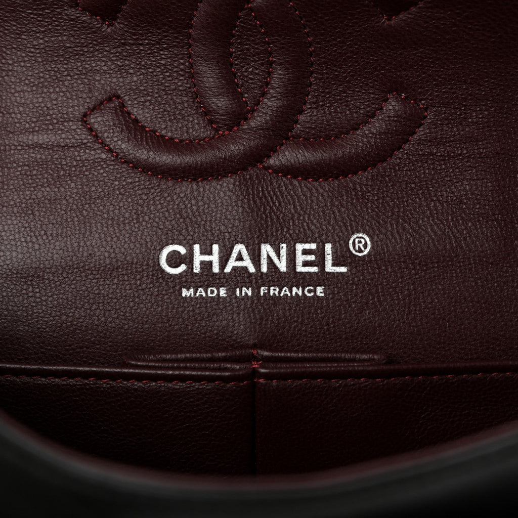 Lambskin Quilted Small Double Flap Black wholesalehk.shop