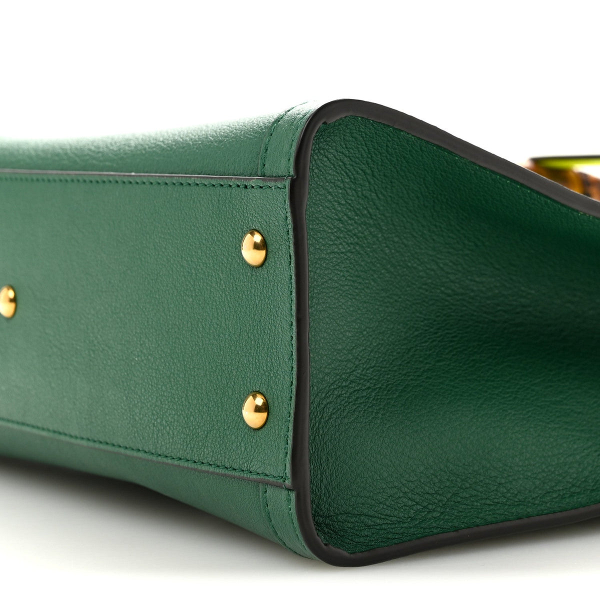 Wonka Grain Calfskin Small Diana Tote Bag Green Yellow Fluo wholesalehk.shop