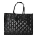 Calfskin GG Monogram Diamond Cut Medium Ophidia Tote Bag Black wholesalehk.shop