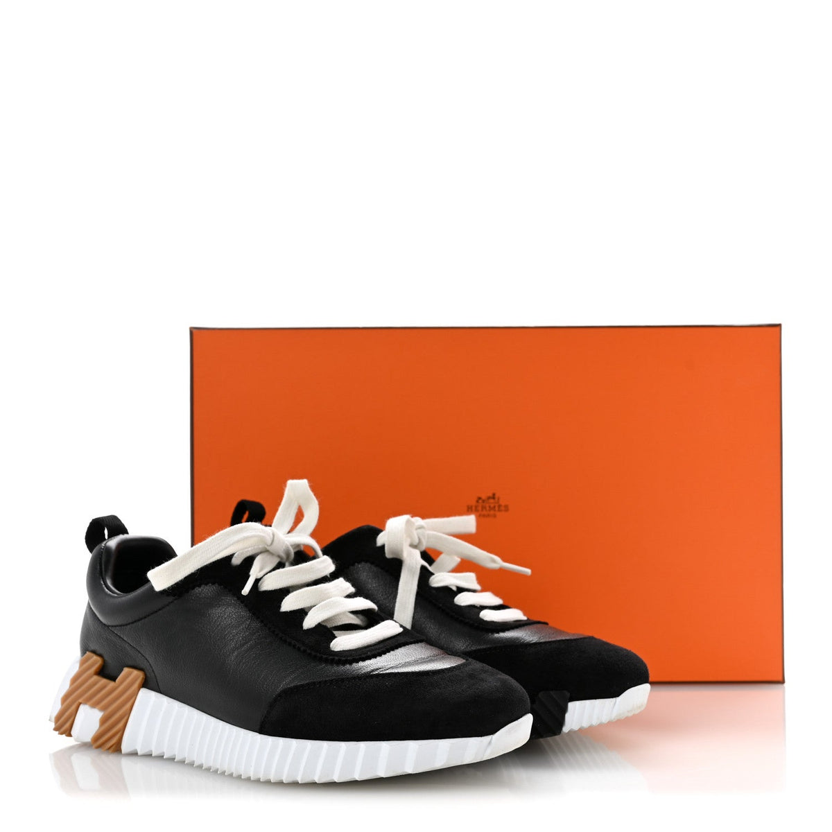 Goatskin Suede Goatskin Bouncing Sneakers 37.5 Black wholesalehk.shop