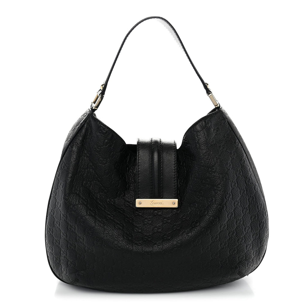 Guccissima Large New Ladies Web Hobo Black £¨ Direct shipment via from wholesalehk.shop