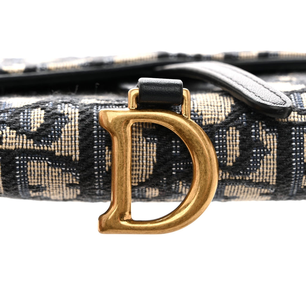 Oblique Saddle Chain Long Wallet Blue wholesalehk.shop