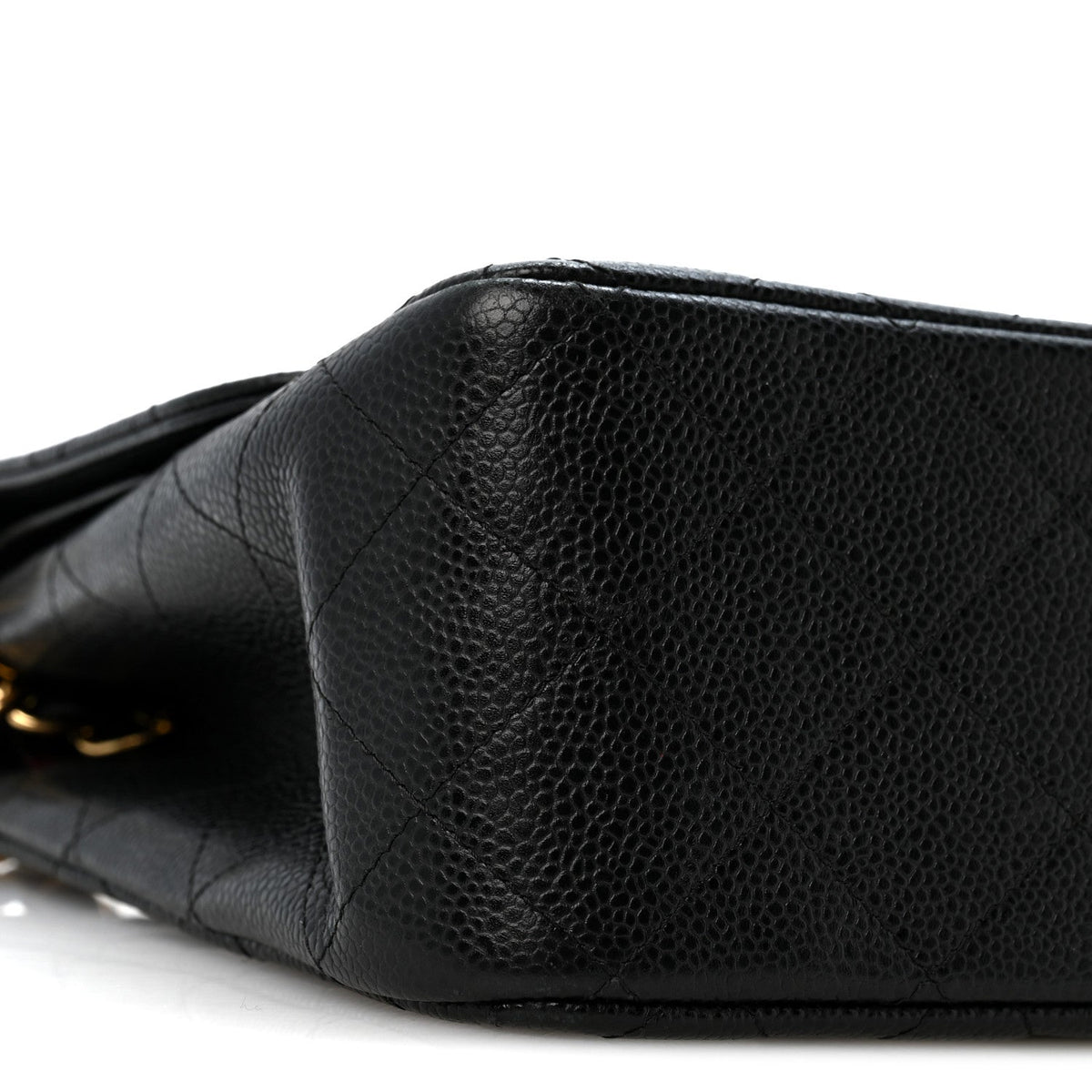 Caviar Quilted Jumbo Double Flap Black wholesalehk.shop