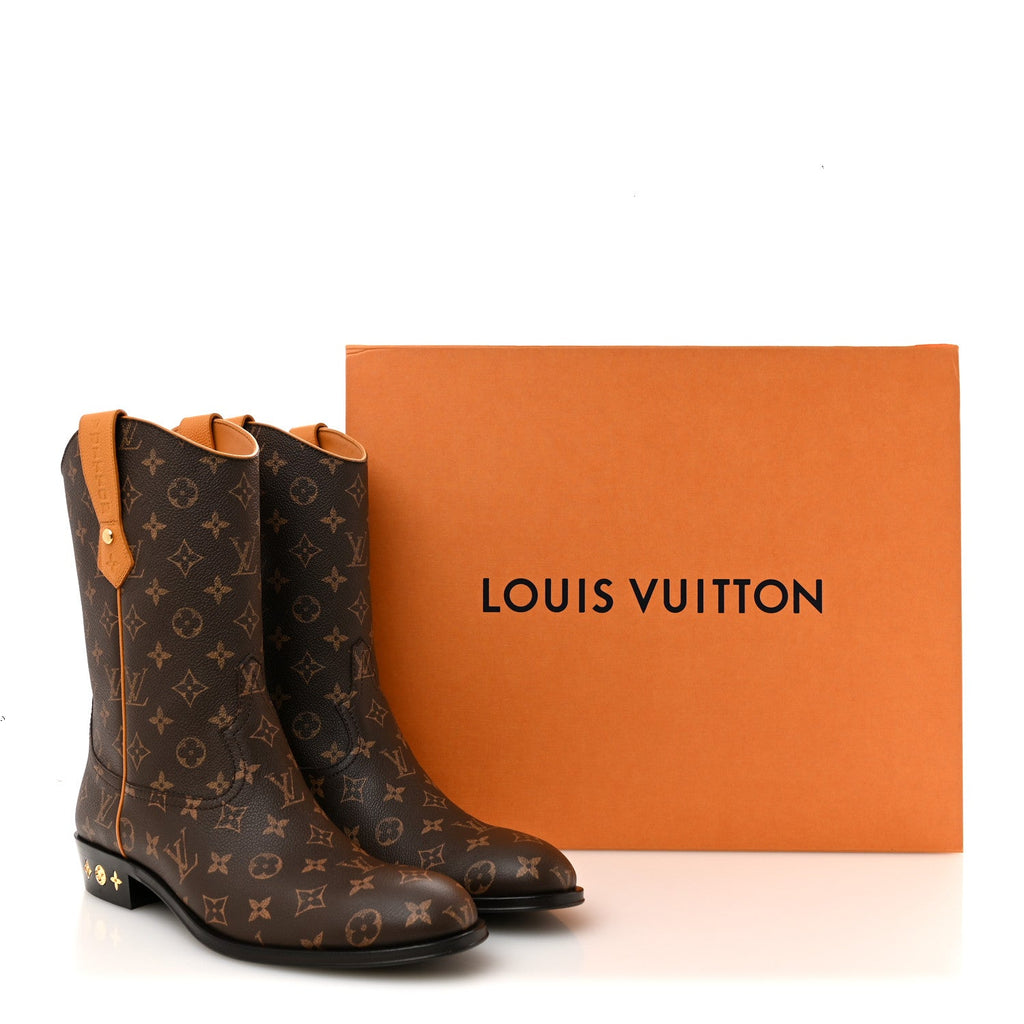 Grained Calfskin Monogram Macassar Mens LV Rider Boots 10.5 Safran Yellow £¨ Direct shipment via from wholesalehk.shop