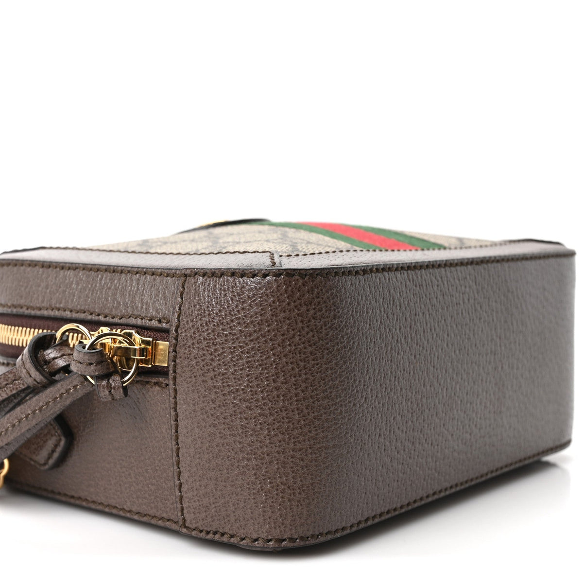 GG Supreme Monogram Mini Ophidia Top Handle Shoulder Bag Brown wholesalehk.shop
