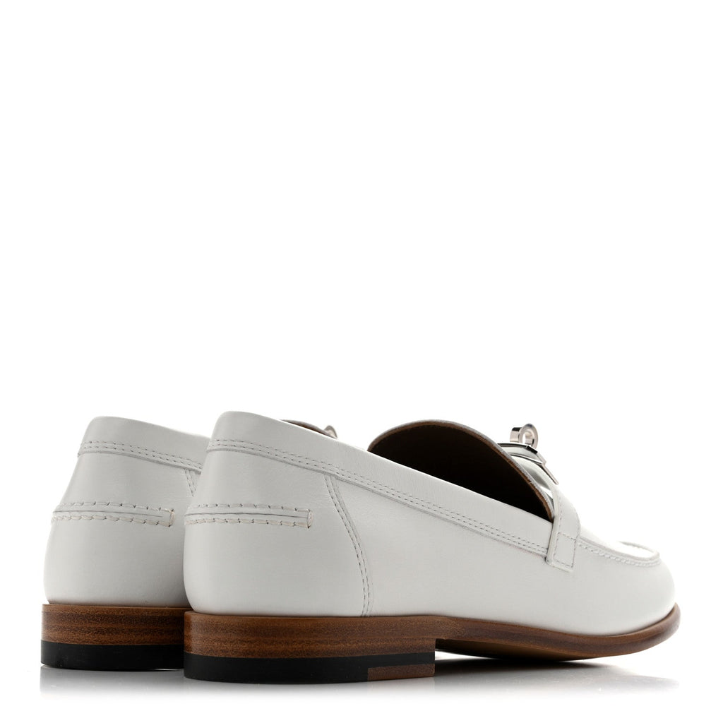 Calfskin Womens Destin Loafers 36 White wholesalehk.shop