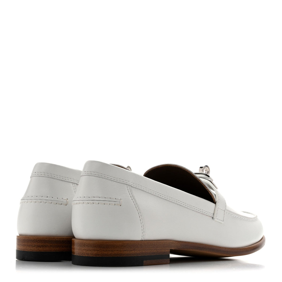 Calfskin Womens Destin Loafers 36 White wholesalehk.shop