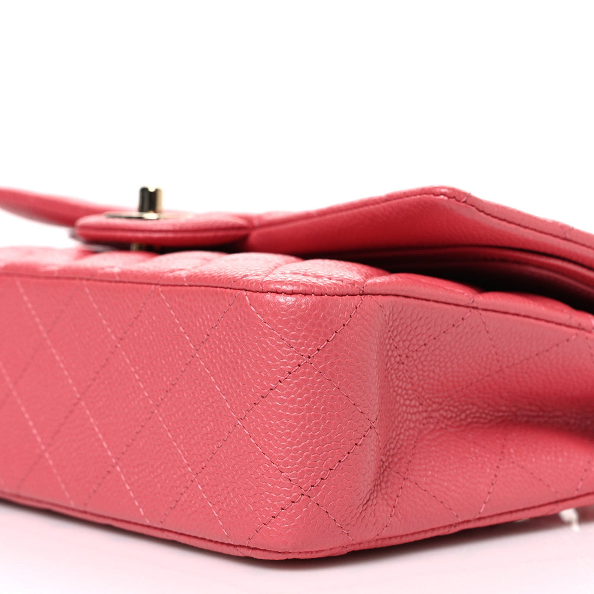 Caviar Quilted Medium Double Flap Pink wholesalehk.shop