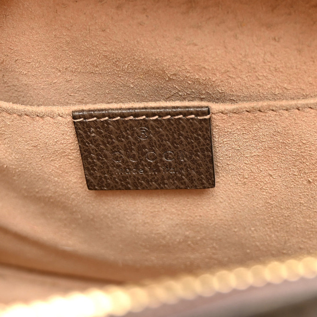 GG Supreme Monogram Mini Ophidia Top Handle Shoulder Bag Brown wholesalehk.shop