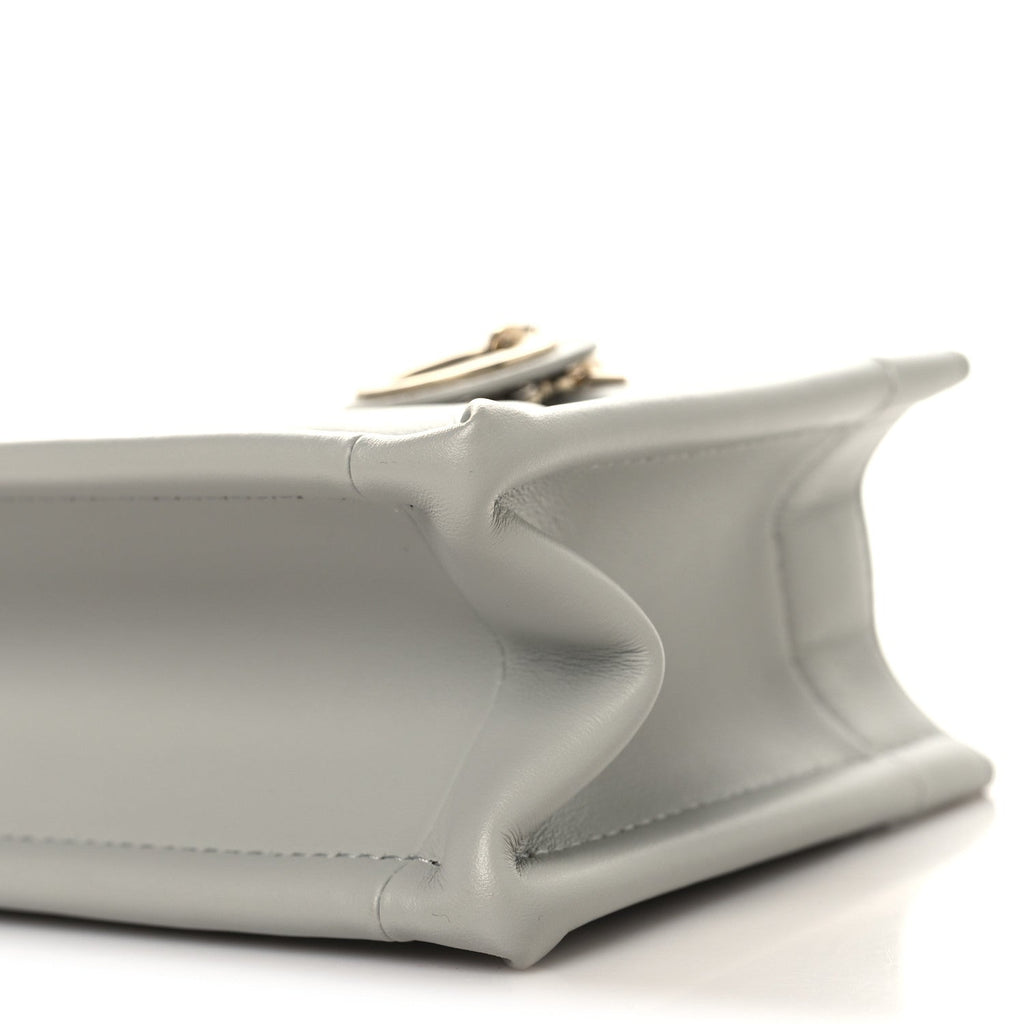 Calfskin Macrocannage Mini Book Tote Grey £¨ Direct shipment via from wholesalehk.shop