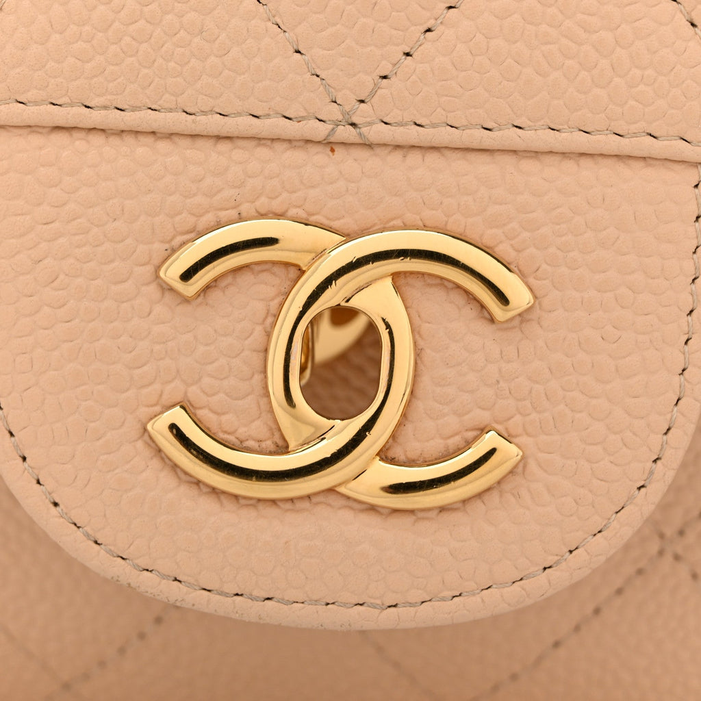 Caviar Quilted Jumbo Double Flap Beige Clair wholesalehk.shop