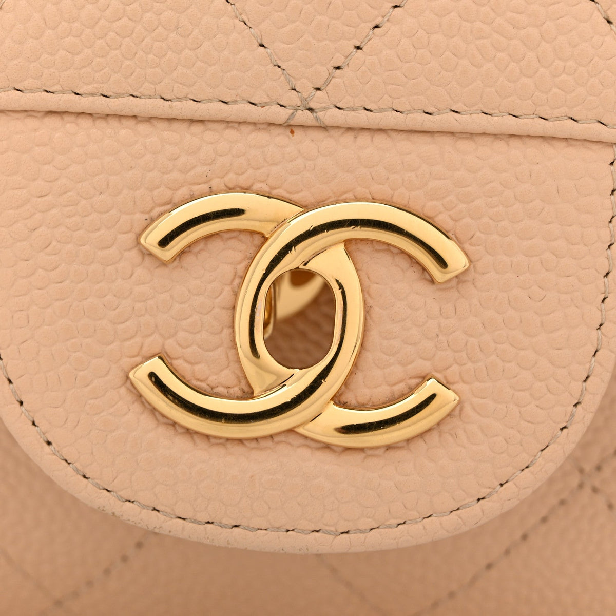 Caviar Quilted Jumbo Double Flap Beige Clair wholesalehk.shop