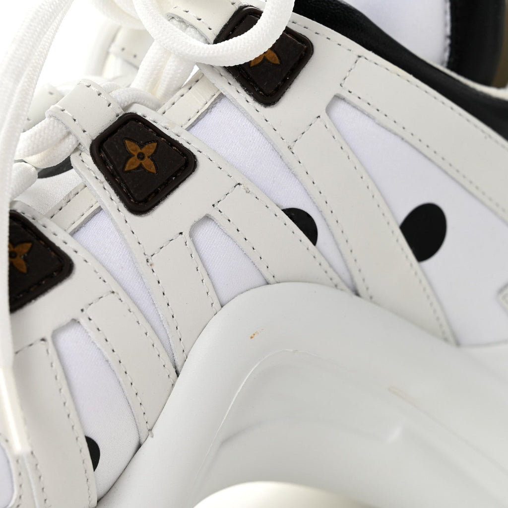 Calfskin Satin Printed Polka Dot Monogram LV Archlight Sneakers 39.5 White £¨ Direct shipment via from wholesalehk.shop