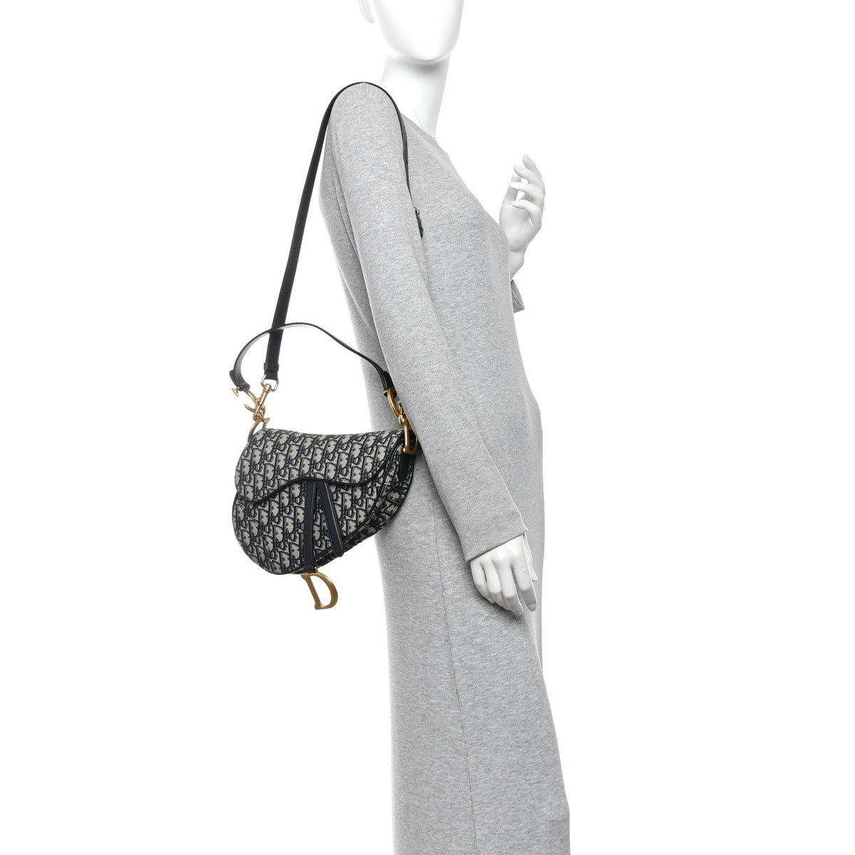 Oblique Saddle Bag With Strap Blue wholesalehk.shop