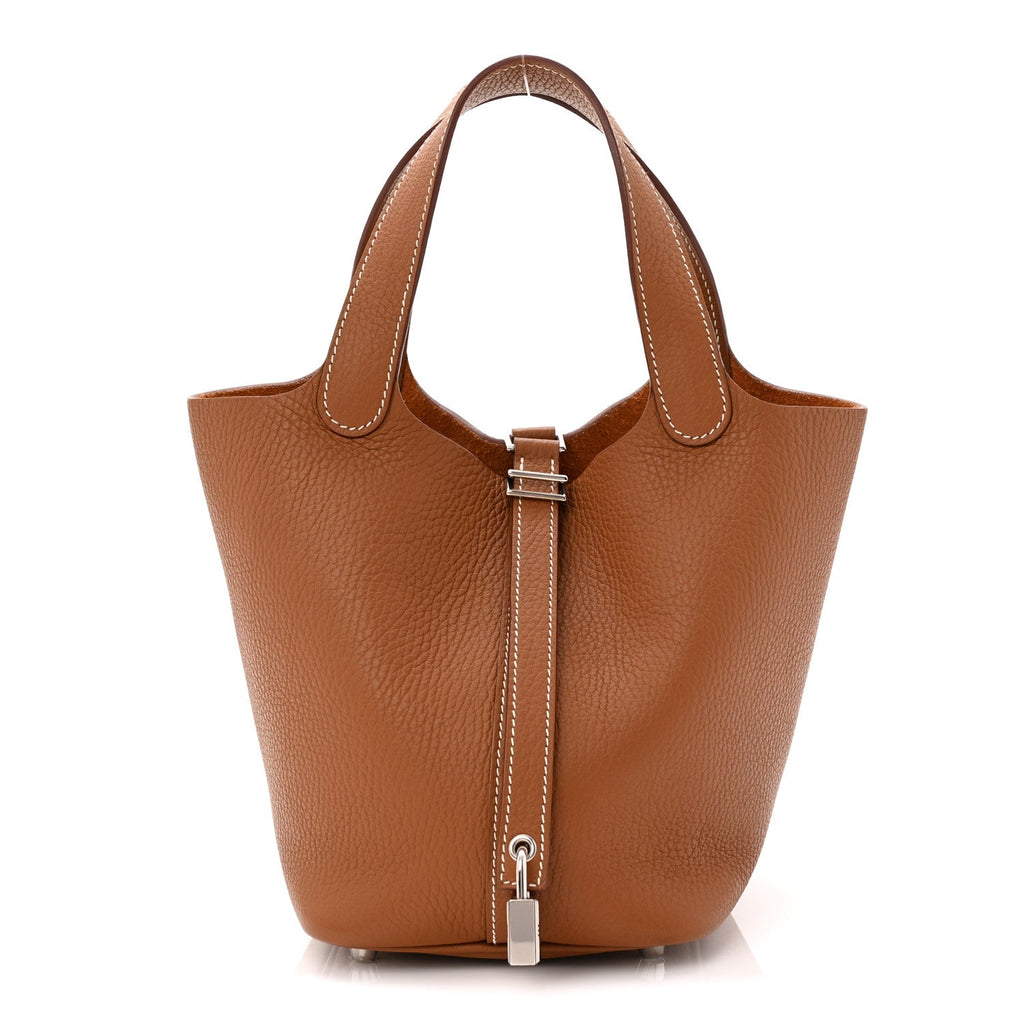 Taurillon Clemence Picotin Lock 18 PM Gold £¨ Direct shipment via from wholesalehk.shop
