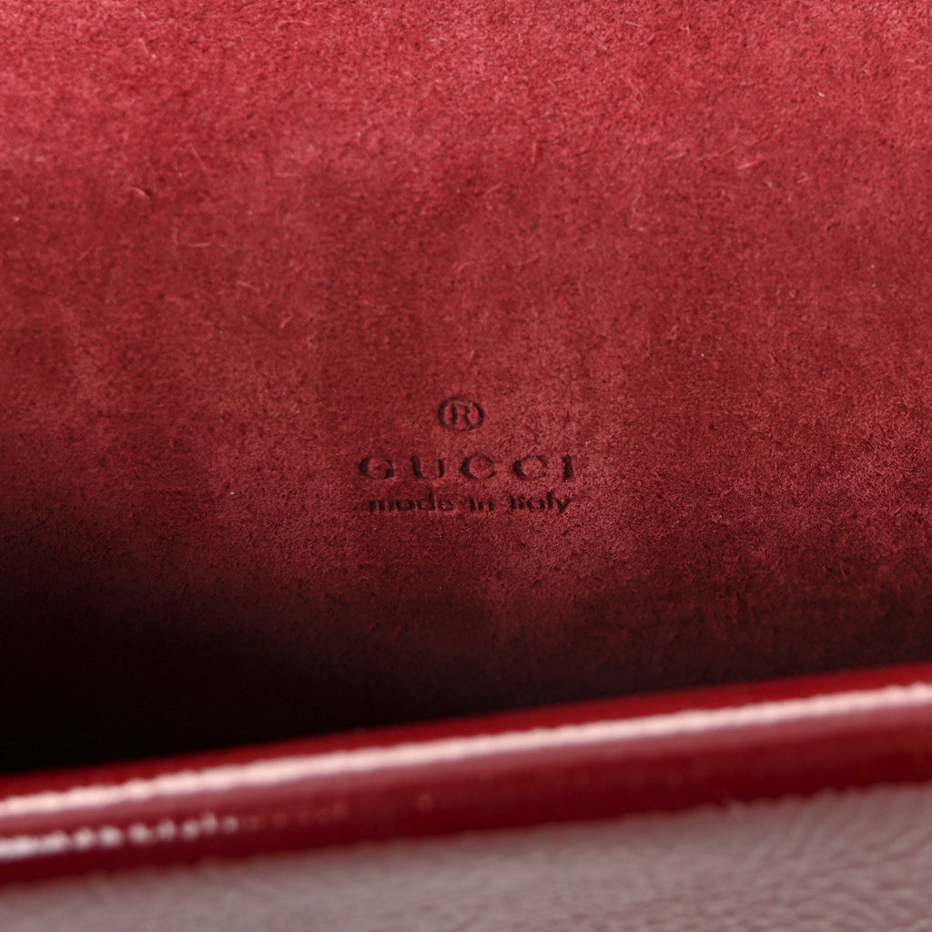 Crinkled Patent Mini Dionysus Shoulder Bag Rosso Ancora Red wholesalehk.shop