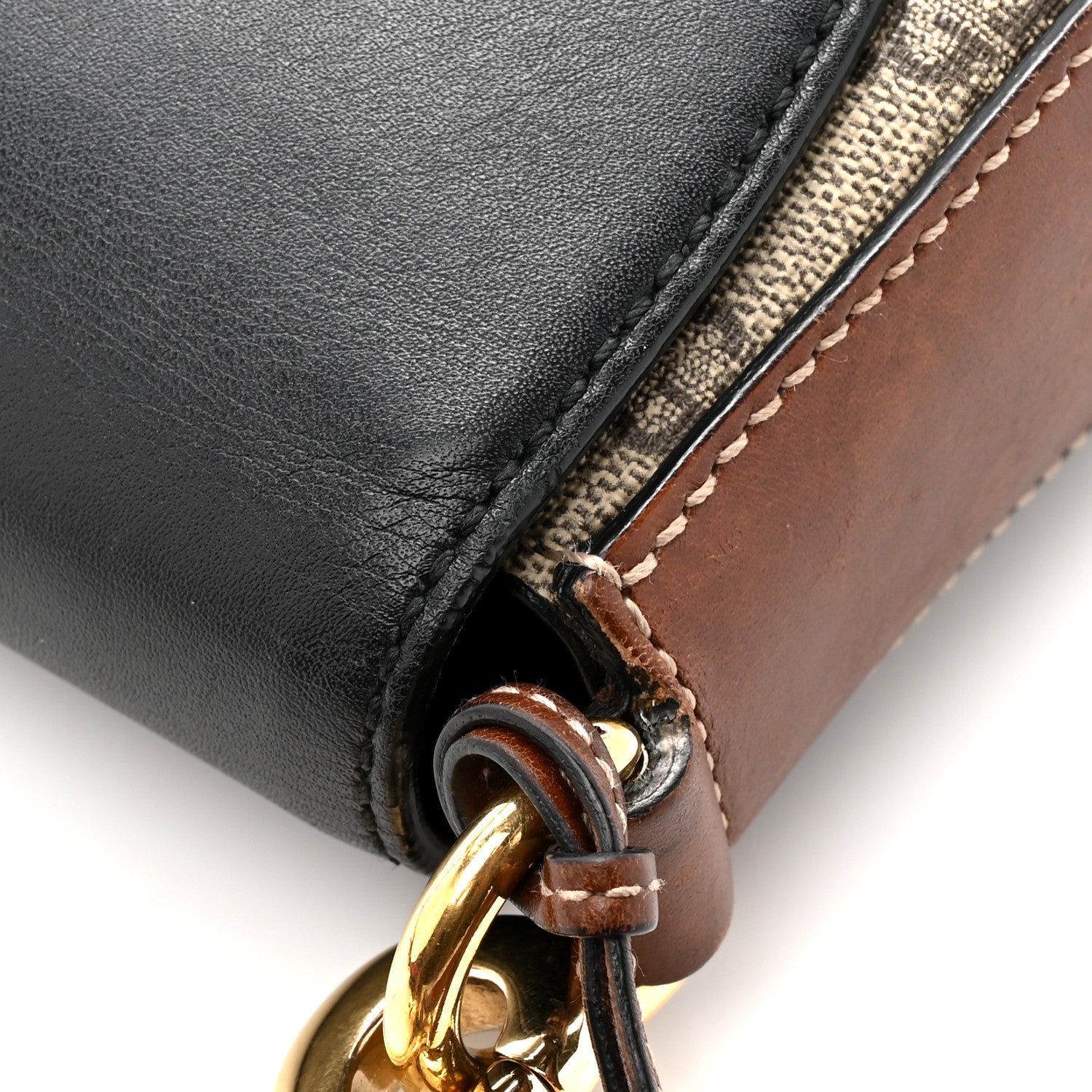 GG Supreme Monogram Web Medium Padlock Messenger Shoulder Bag Black £¨ Direct shipment via from wholesalehk.shop