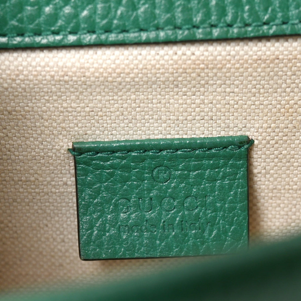 Dollar Calfskin Enamel Small Dionysus Shoulder Bag Emerald Electric Blue wholesalehk.shop
