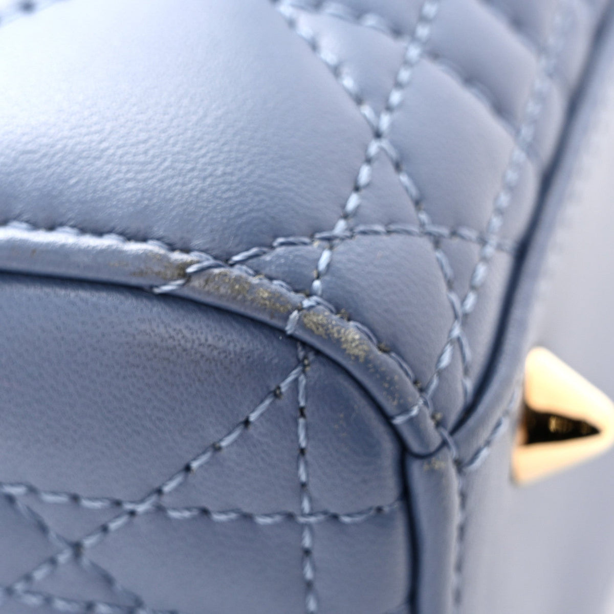 Lambskin Cannage Small My ABCDior Lady Dior Denim Blue wholesalehk.shop