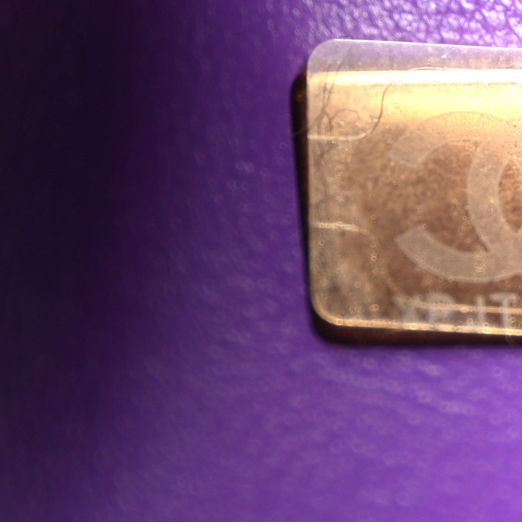 Caviar Quilted Small Double Flap Purple wholesalehk.shop